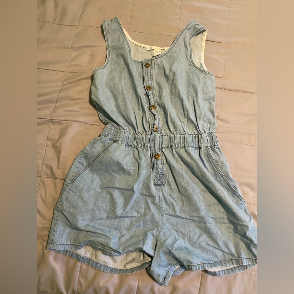 Blue Denim Modcloth Ellison Romper Size L